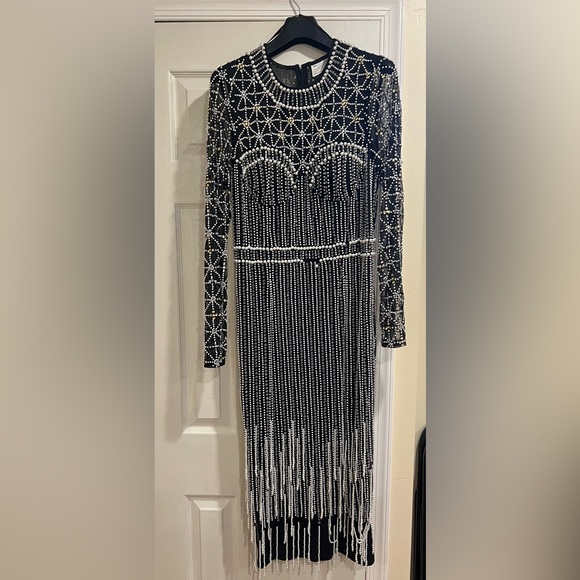 ASOS Silver Embellished Knee-Length Dress - Picture 10 of 10